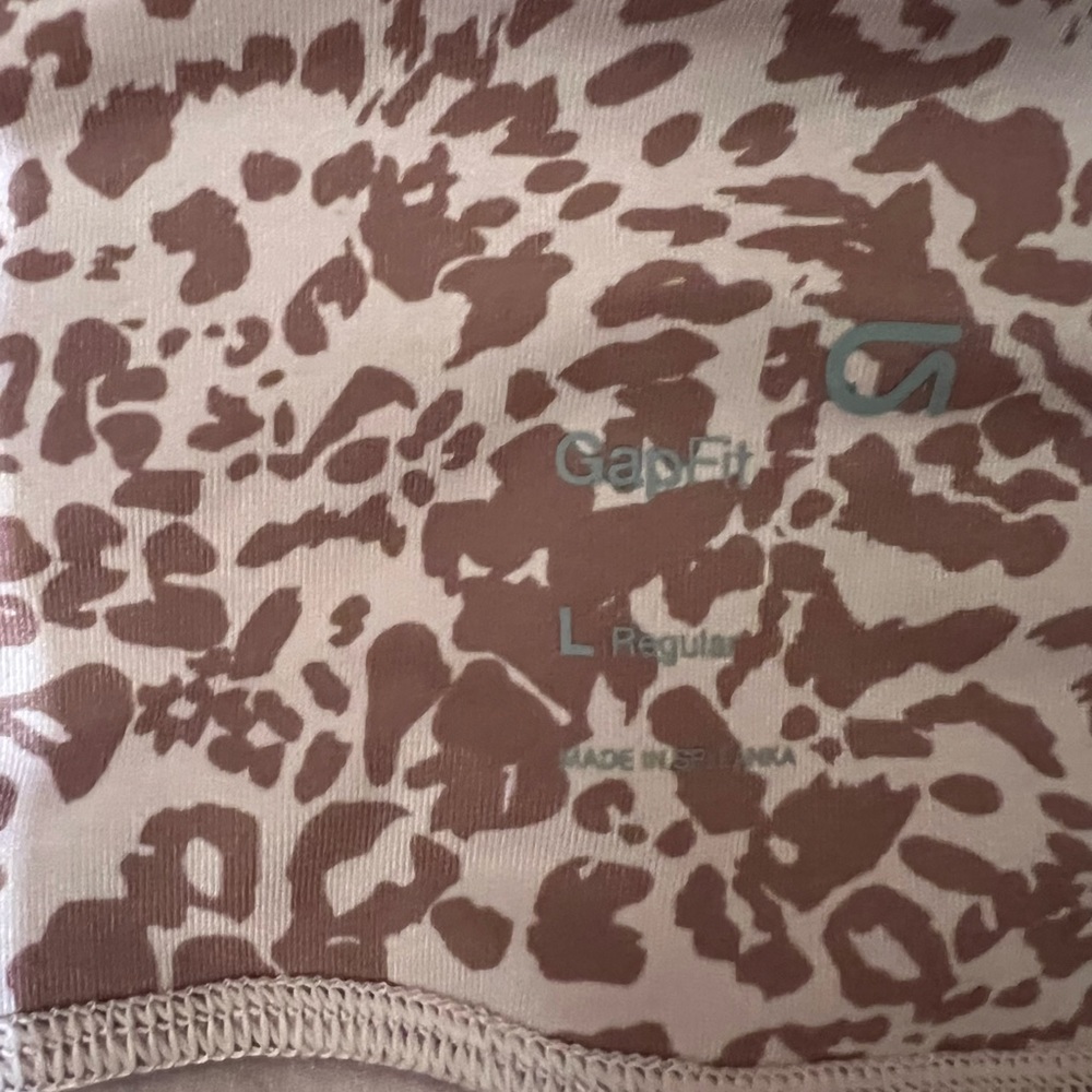 GapFit Women Pink Animal Print Leggings Size L - Picture 4 of 9